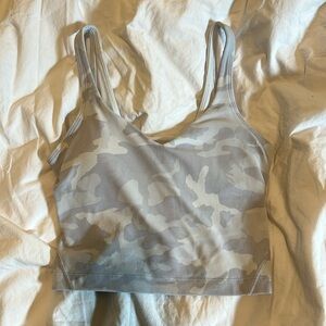 LULULEMON align tank, size 2, white camouflage